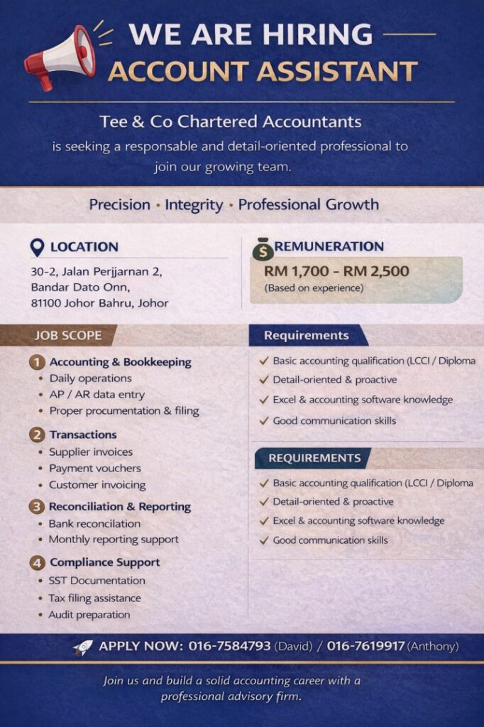 Accounting Firm (Bandar Dato Onn ACCOUNTANT) 新山会计楼